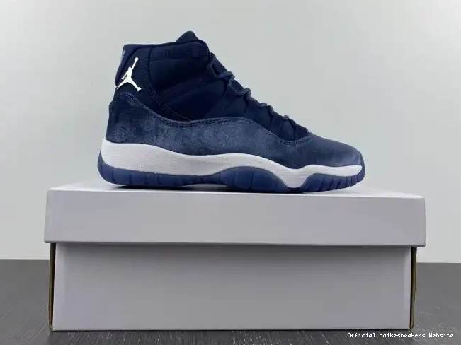 Official Maikesneakers Midnight Velvet WMNS Air Jordan 11 Navy AR0715-441 0602